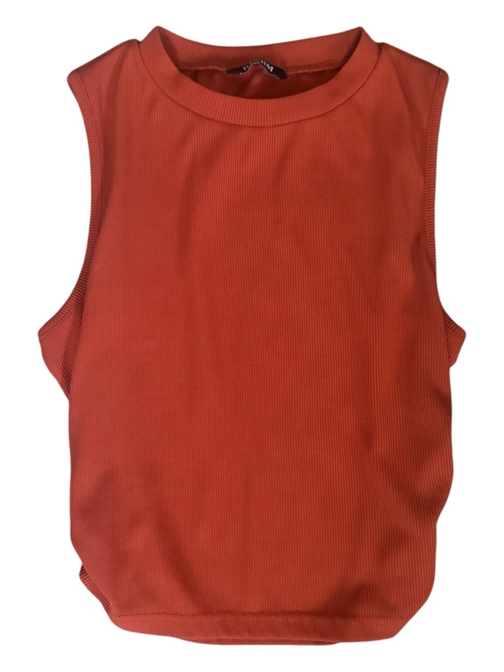 BTFBM Ribbed Sleeveless Top Orange Size Medium